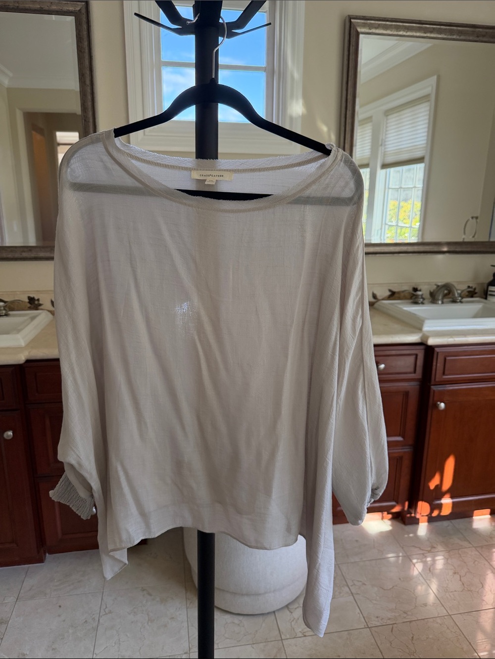 Light Gray Women's Lightweight Pullover Top